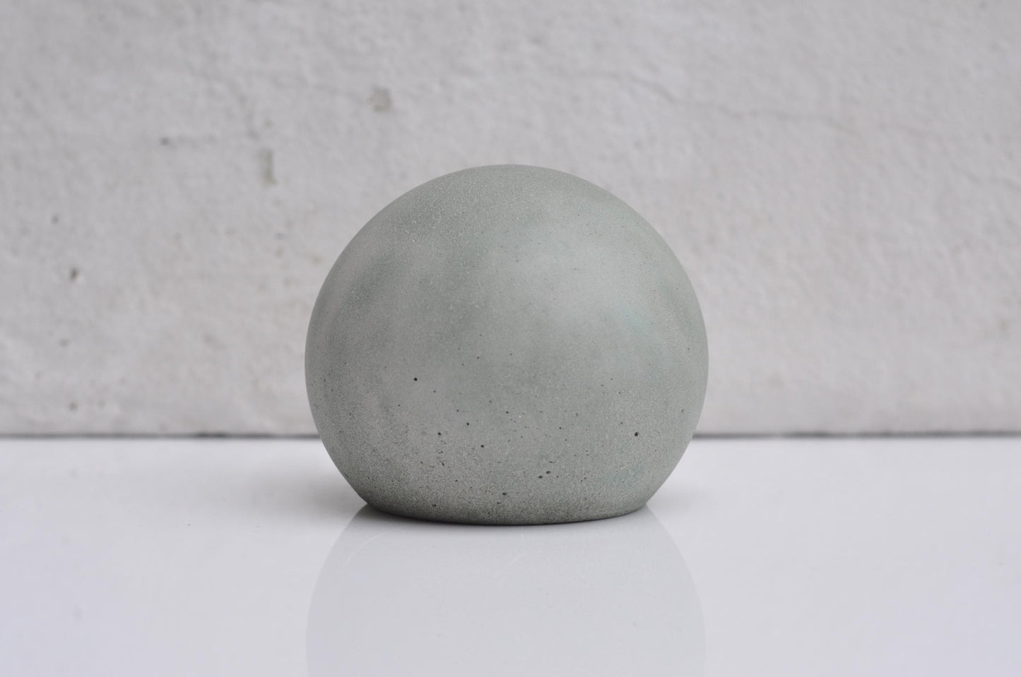 Minimalist cement sphere desk accessory