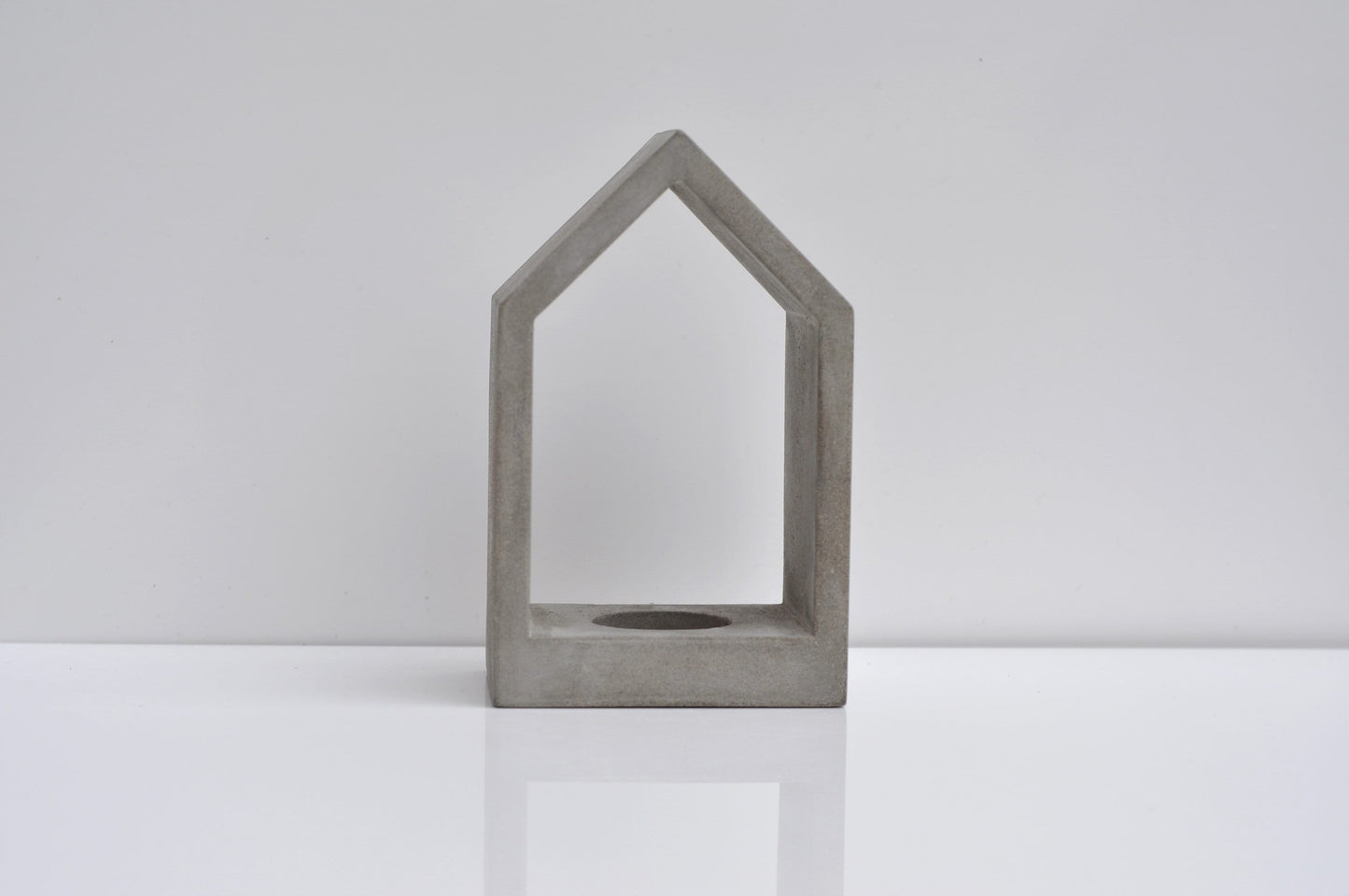 HANDMADE CONCRETE TEALIGHT HOLDER HOUSE