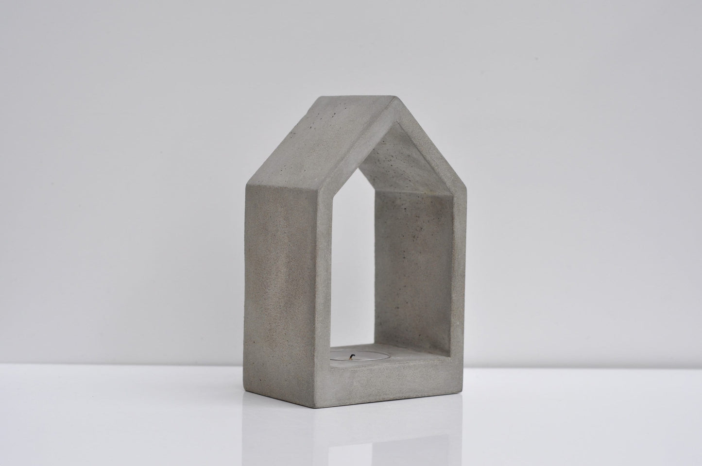 HANDMADE CONCRETE TEALIGHT HOLDER HOUSE