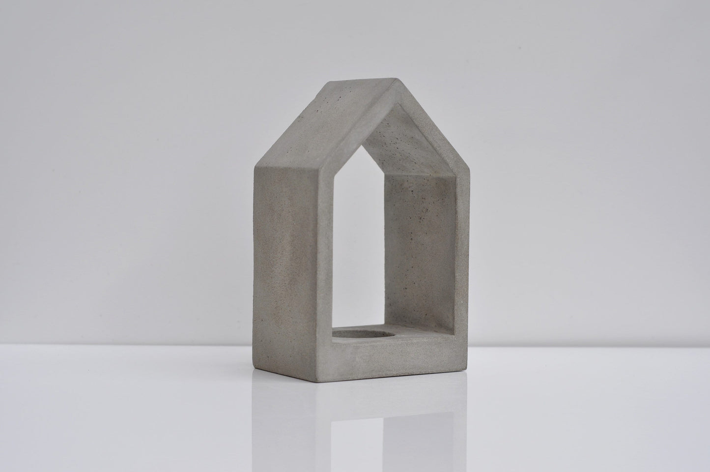 HANDMADE CONCRETE TEALIGHT HOLDER HOUSE