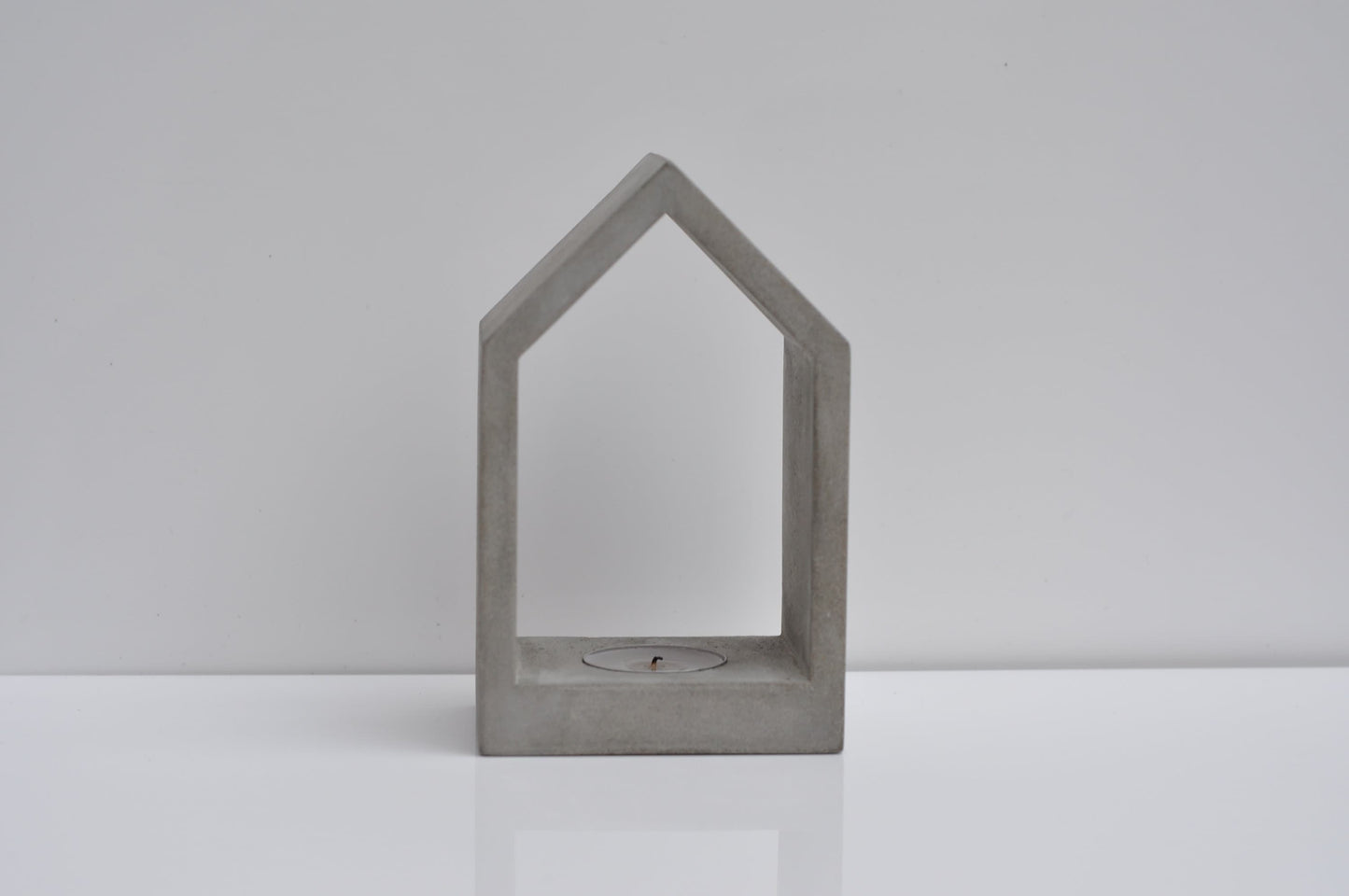 HANDMADE CONCRETE TEALIGHT HOLDER HOUSE