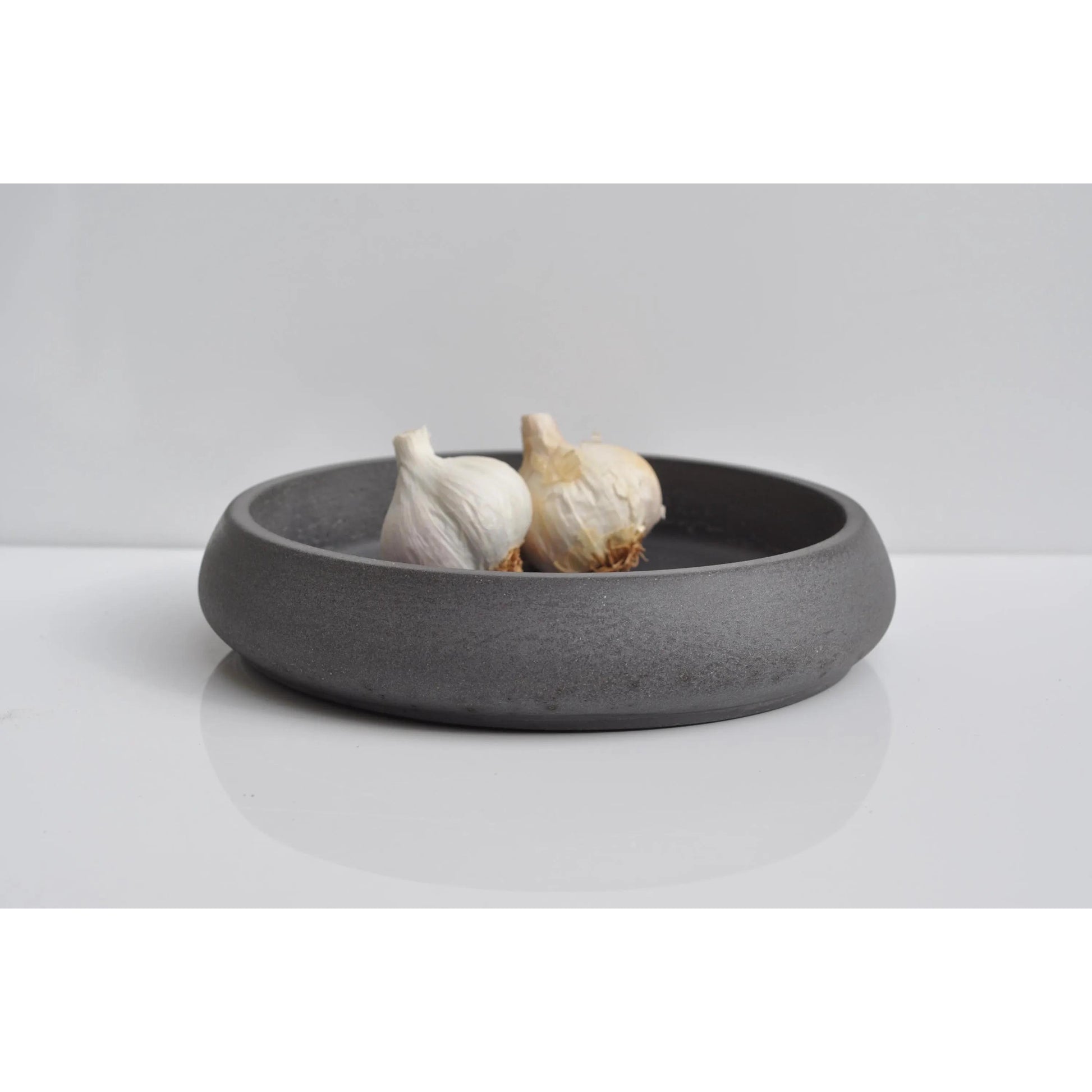 Handmade anthracite concrete bowl for modern home décor
