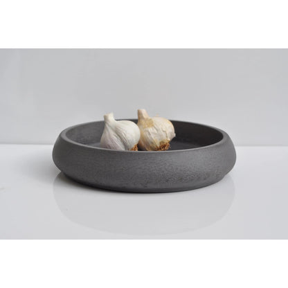 Handmade anthracite concrete bowl for modern home décor