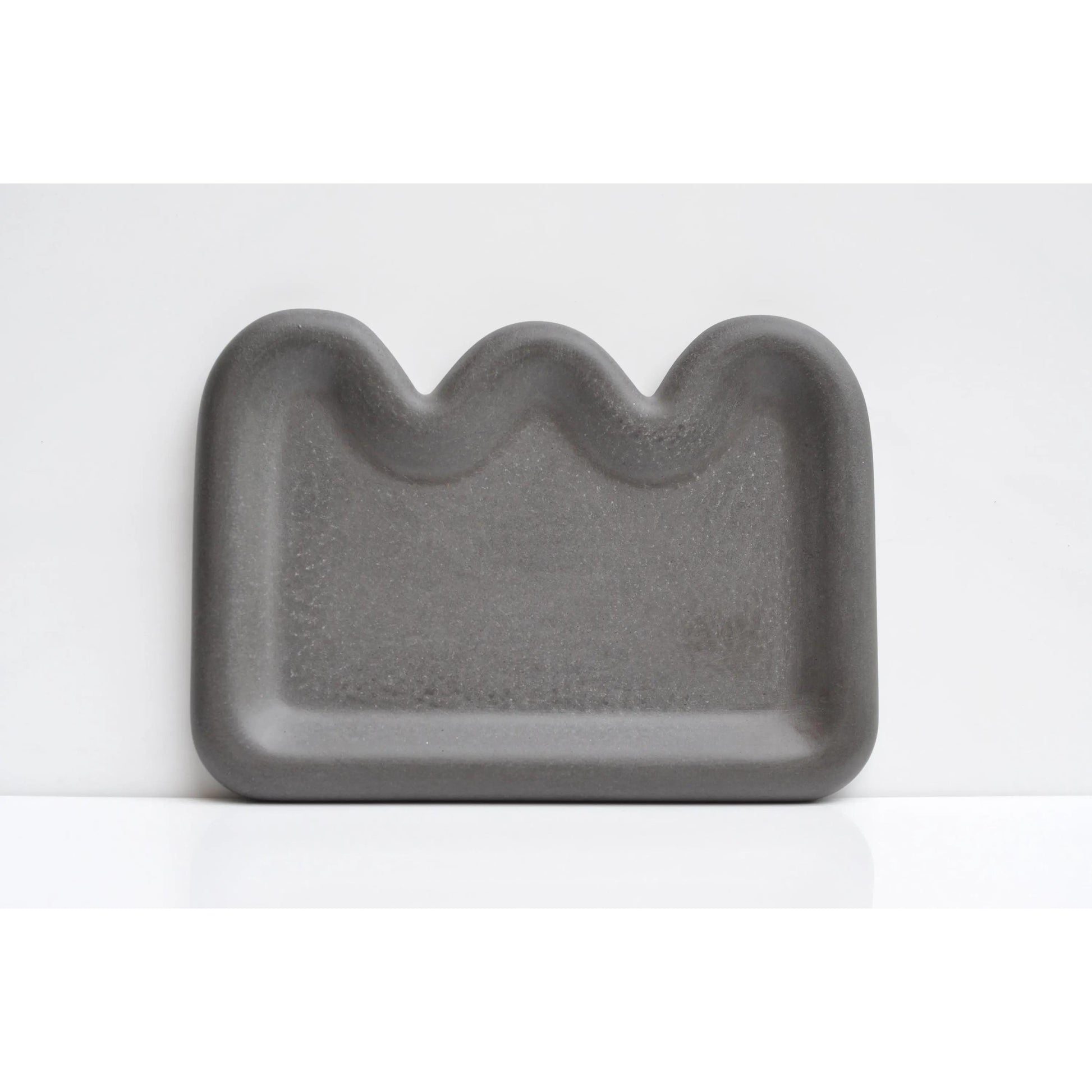 Handmade anthracite concrete tray for modern home décor