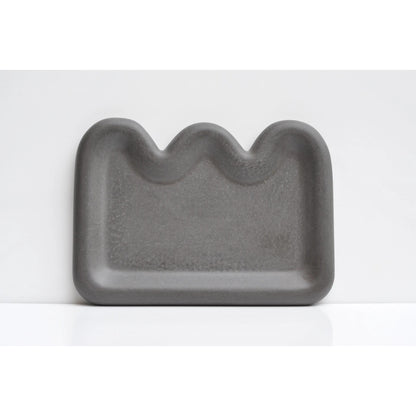 Handmade anthracite concrete tray for modern home décor