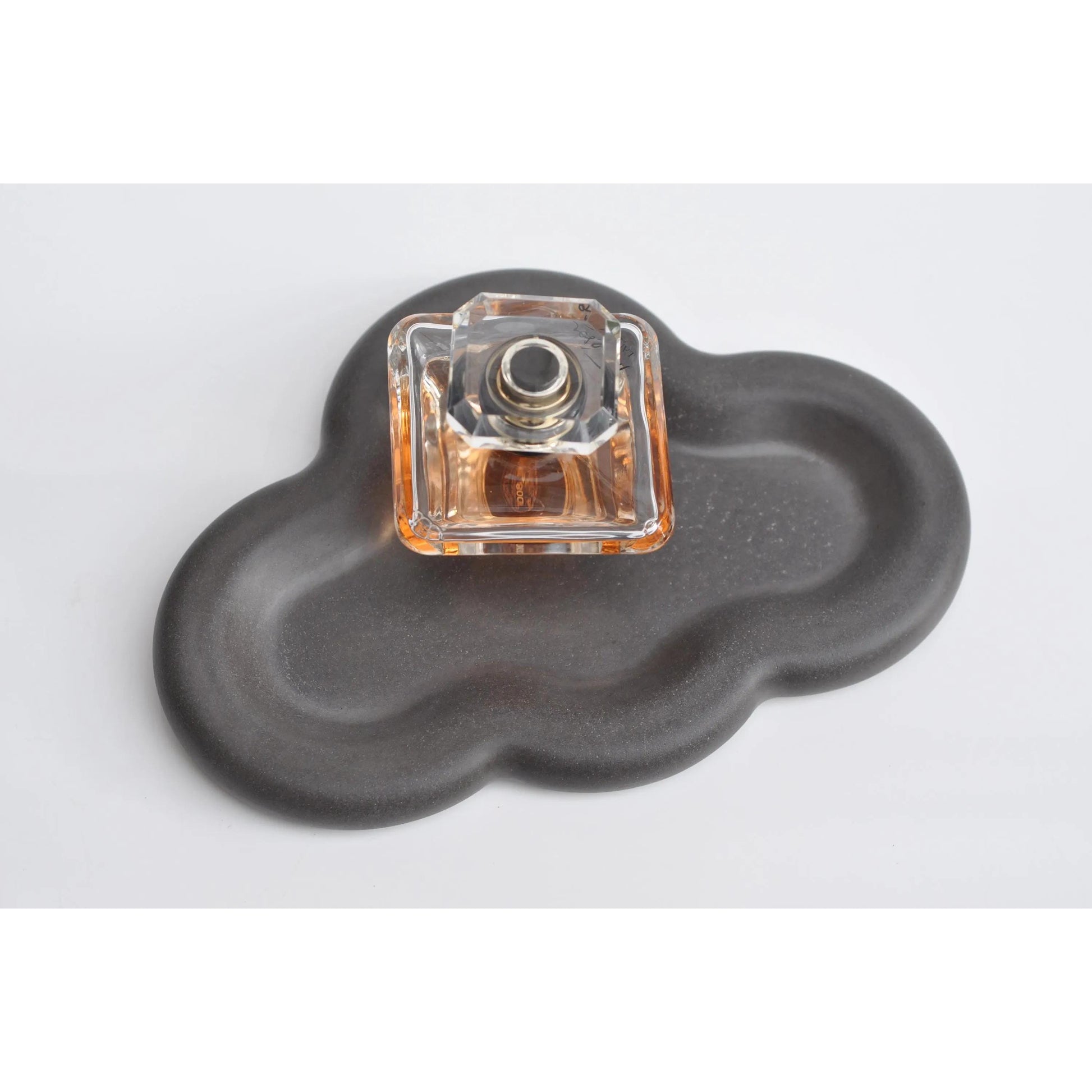 Handmade anthracite grey concrete catchall tray