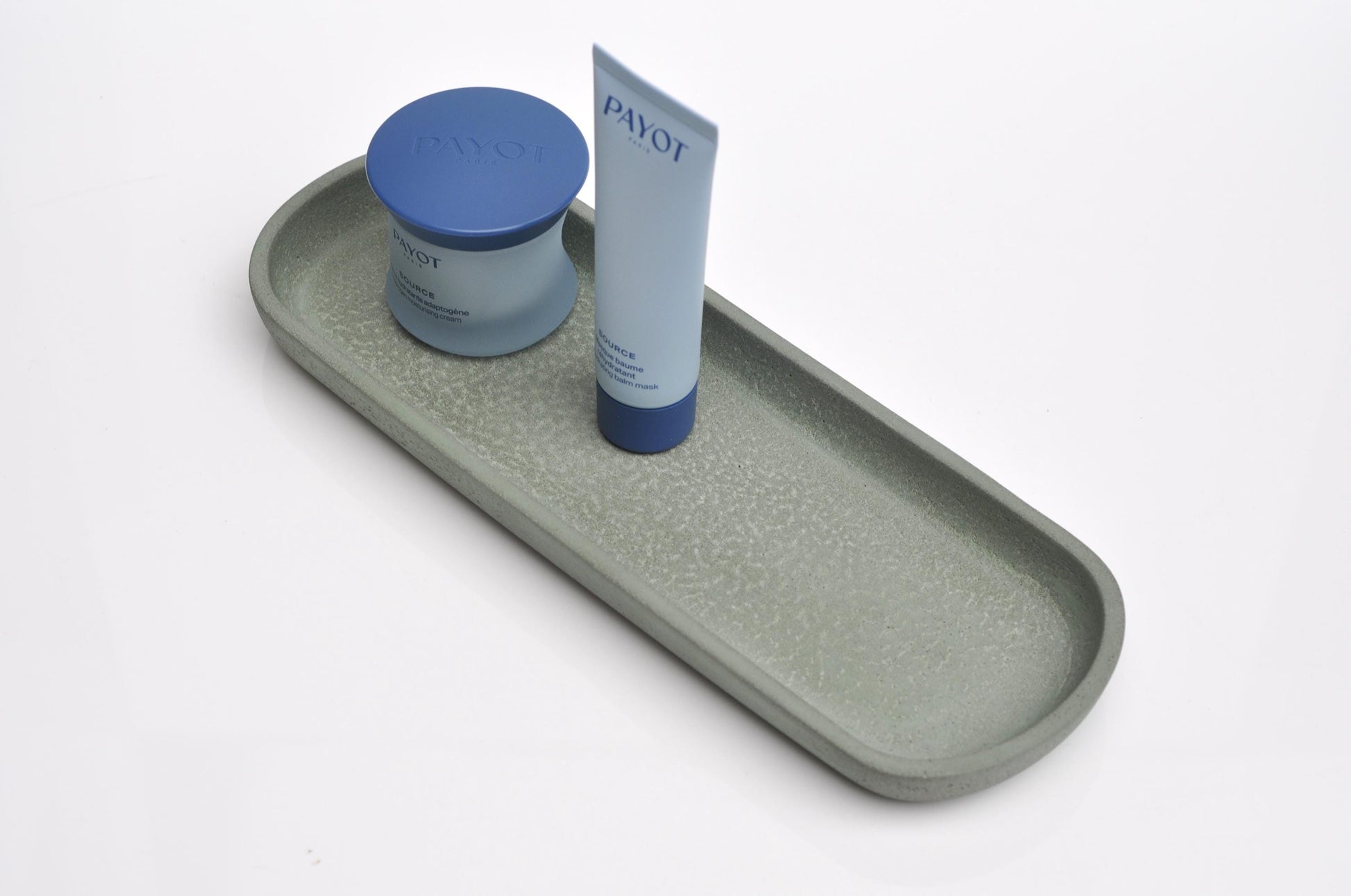 Handmade cement tray for home organisation