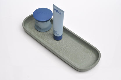 Handmade cement tray for home organisation