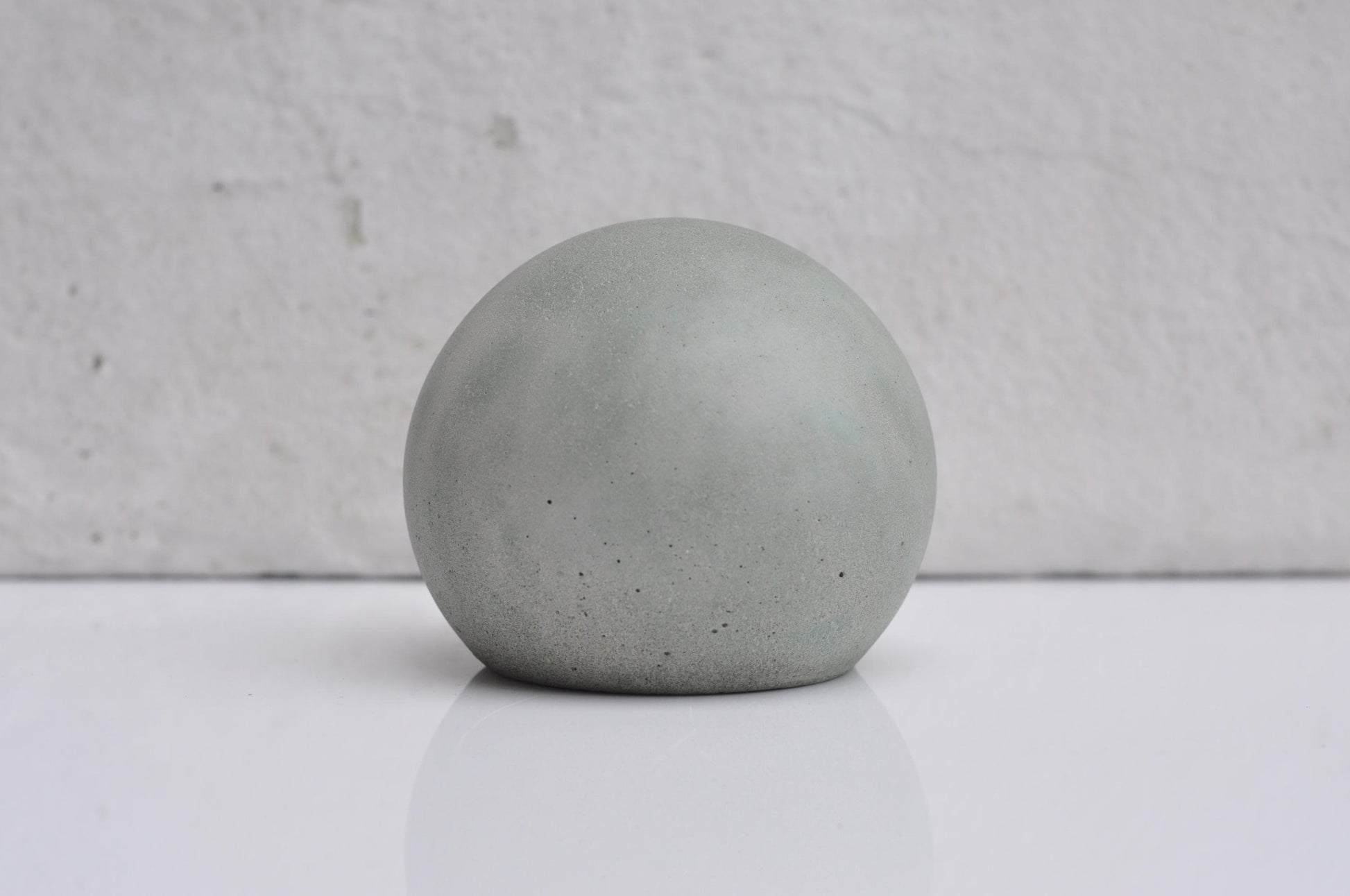 Minimalist cement sphere desk accessory