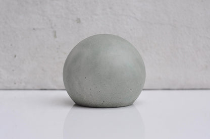 Minimalist cement sphere desk accessory