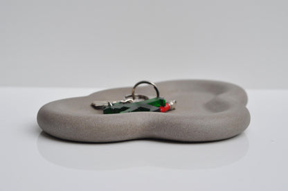 Soft organic-shaped concrete accessory dish