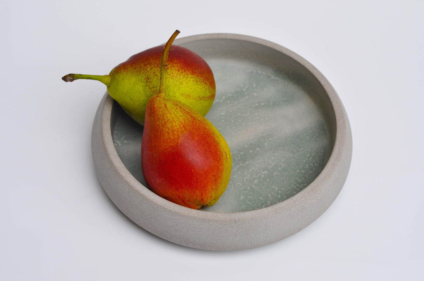 Neutral grey concrete storage bowl