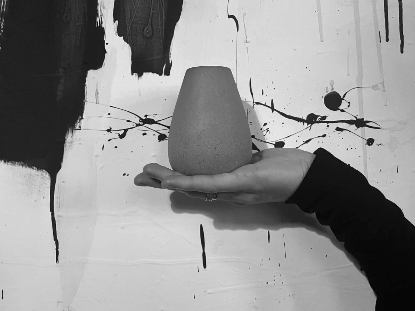 Handmade concrete incense burner set as a gift