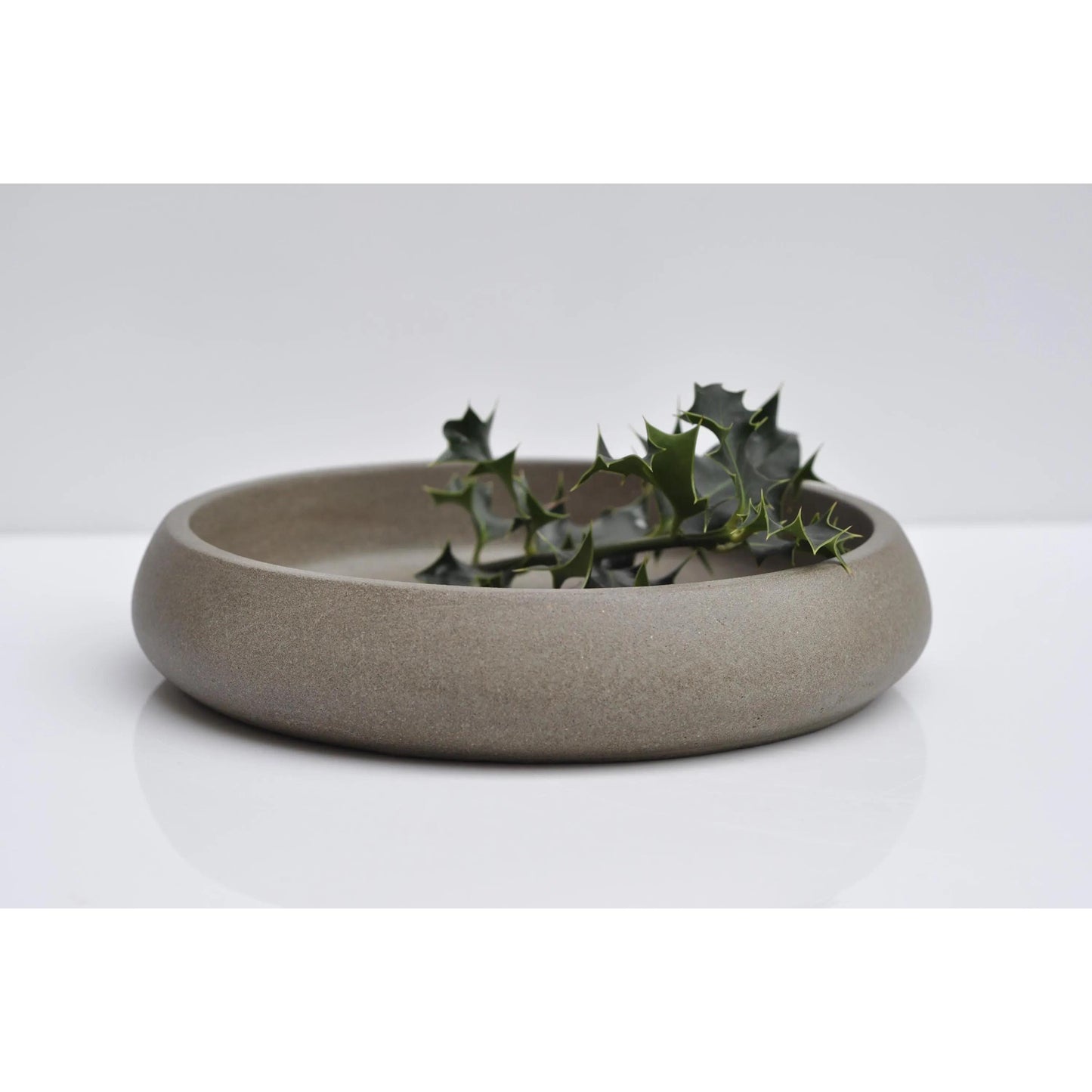 Handmade heavy concrete bowl for modern home