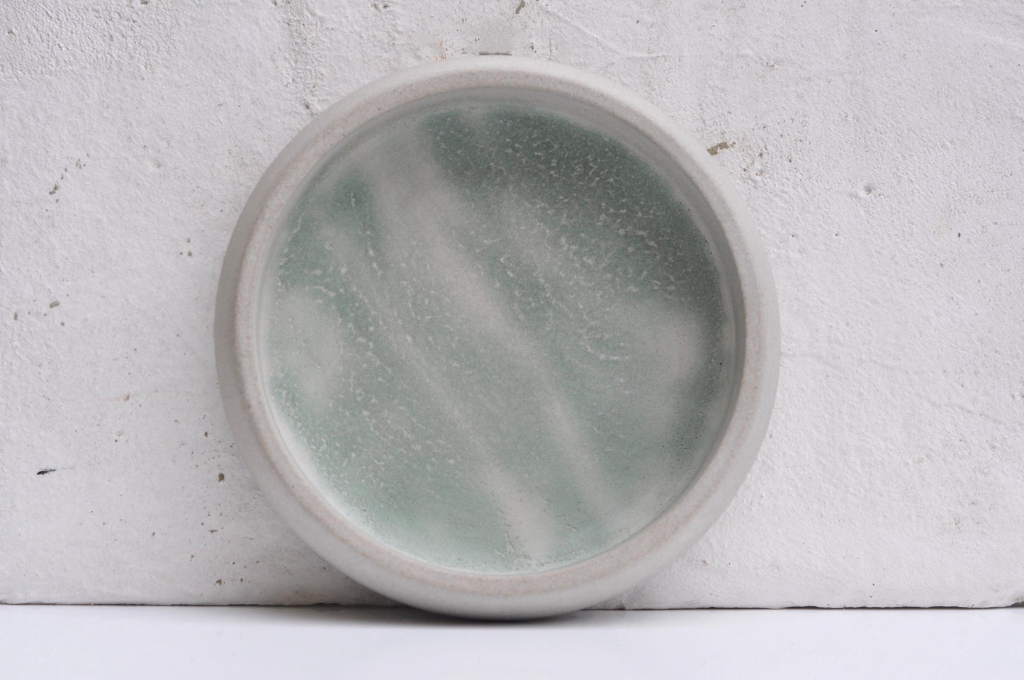 Handmade minimalist grey concrete dish
