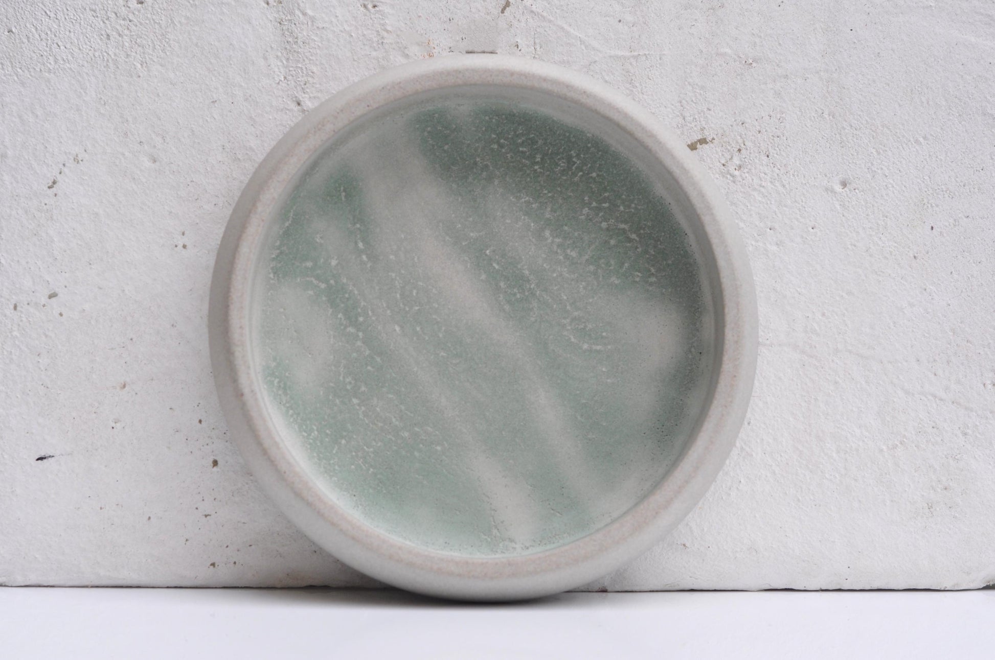 Handmade minimalist grey concrete dish