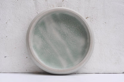 Handmade minimalist grey concrete dish