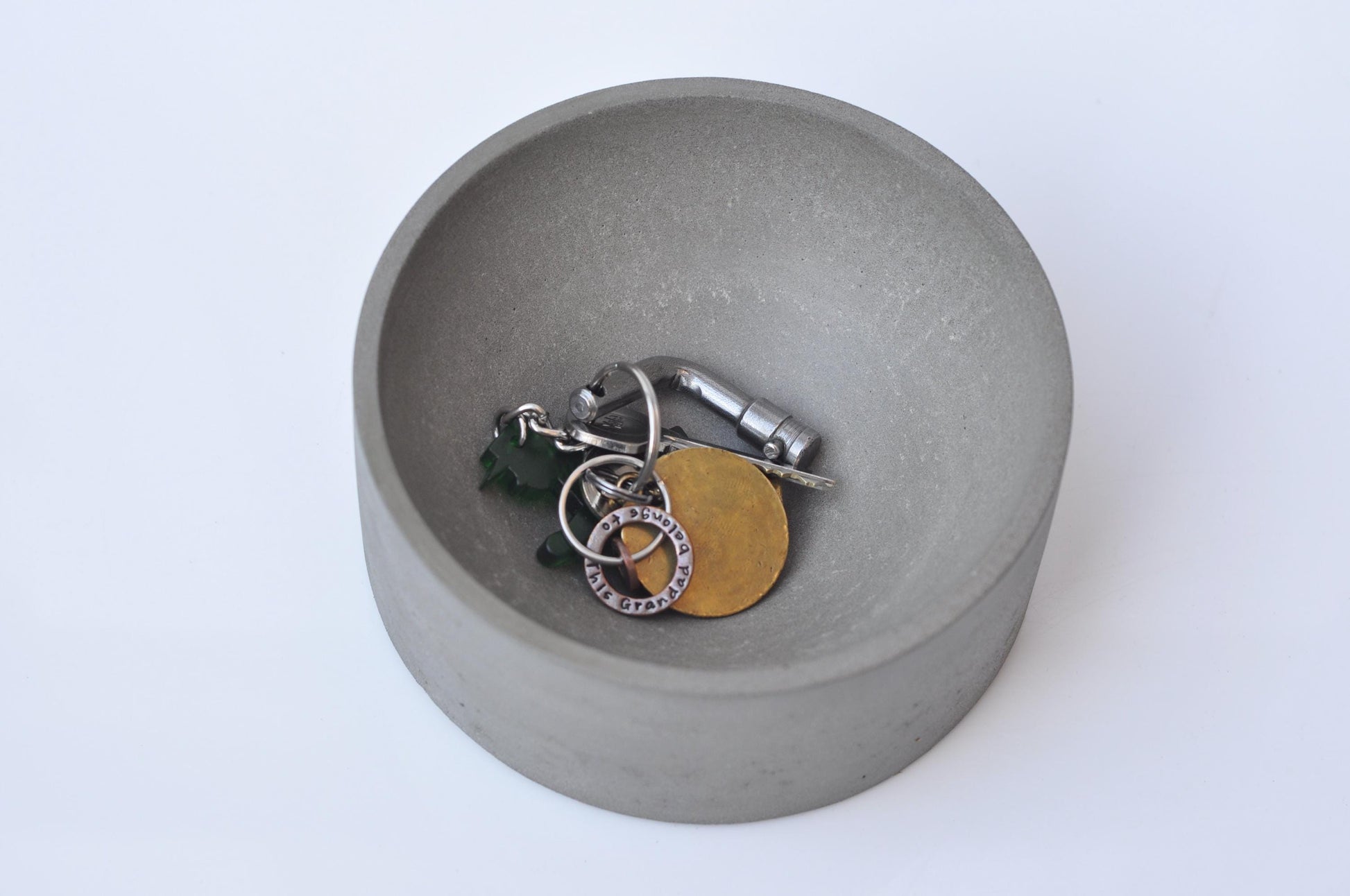 Medium handmade concrete decor bowl