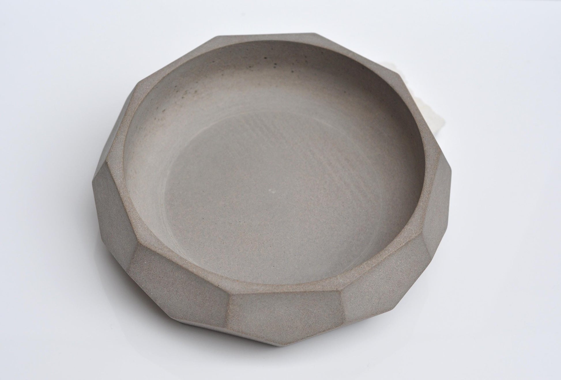 Top view of empty diamond concrete bowl