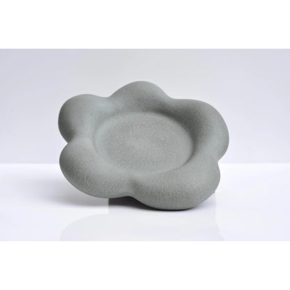 Handmade concrete flower tray with pebble texture