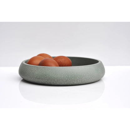 Handmade green concrete bowl for modern home décor
