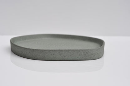 Contemporary green-grey concrete catchall bowl
