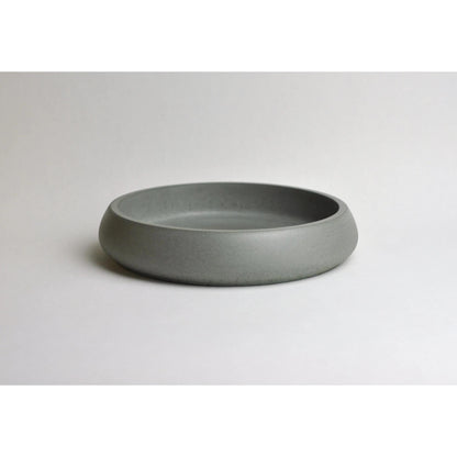 Side angle of handmade modern concrete bowl