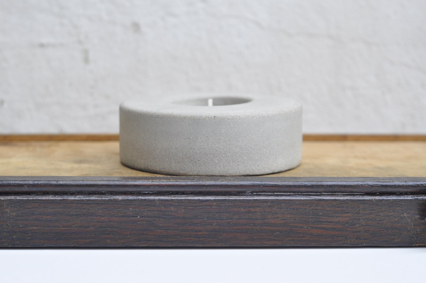 Minimalist concrete tealight holder for home decor