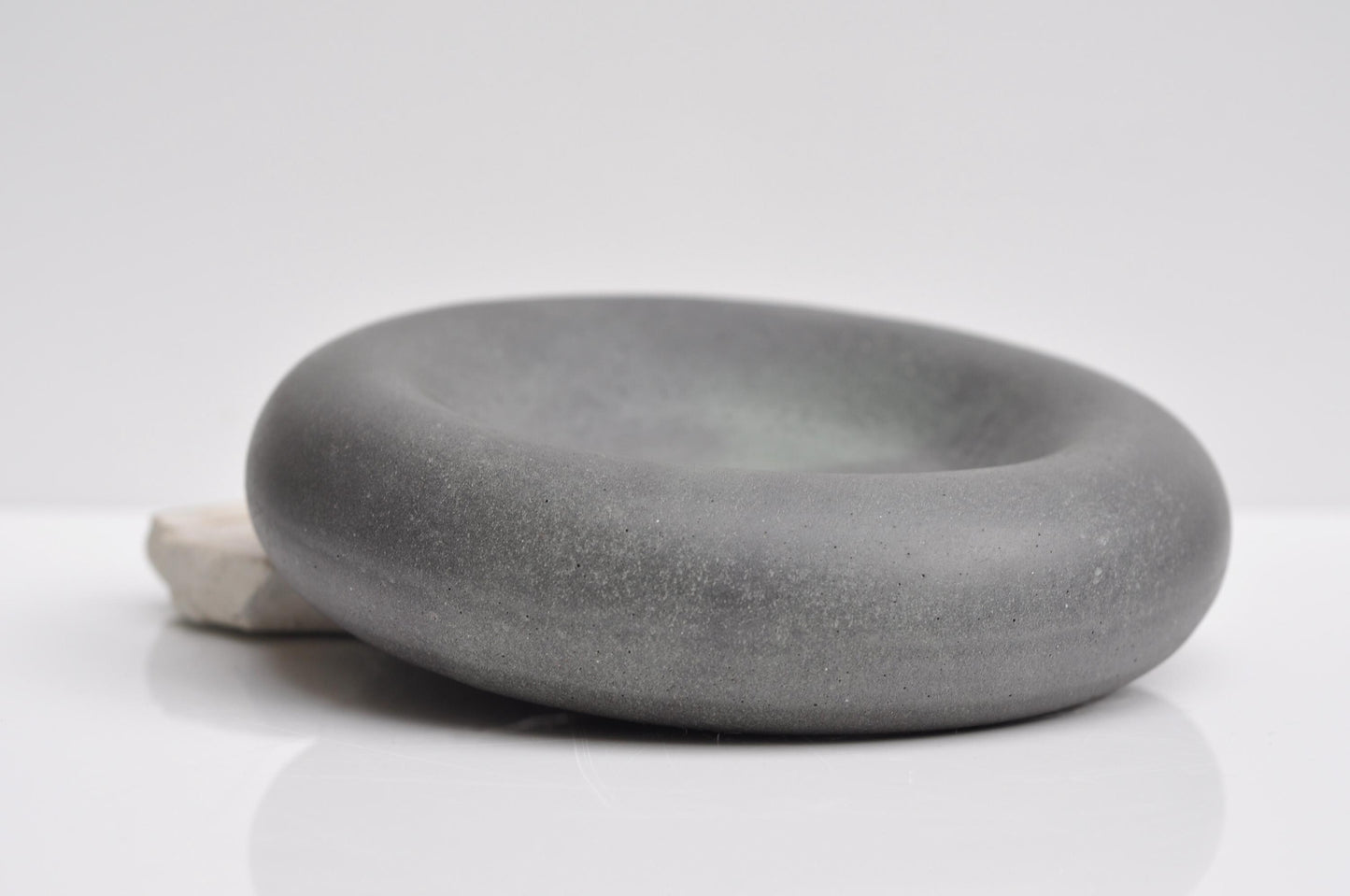 Industrial-style handmade concrete key bowl