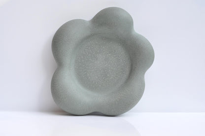 Flower concrete catchall tray for keys or jewellery