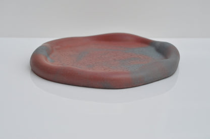 HANDMADE IRREGULAR CONCRETE TRAY - BROWN AND GREY