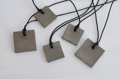 Concrete Pendant |Handmade Large Grey Brutalistic Jewellery