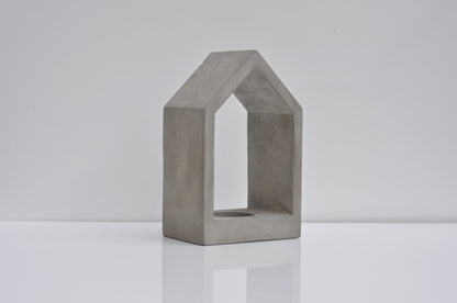 HANDMADE CONCRETE TEALIGHT HOLDER HOUSE