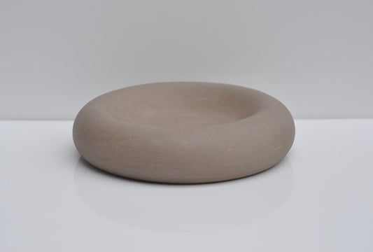 Concrete Key Bowl  | Chunky brown Jewellery Tray  | Shallow Beton Accessory Bowl