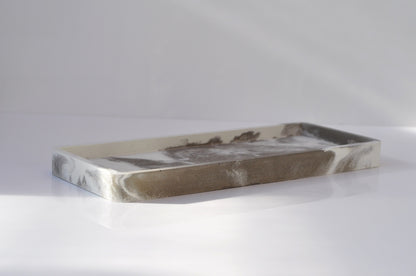 Long  Concrete Tray | Handmade Cement Rectangular Tray | Decorative Accessory Cosmetics Tray