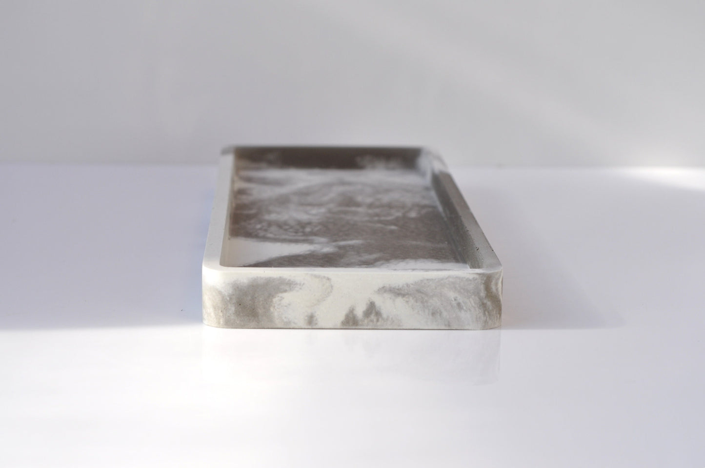 Long  Concrete Tray | Handmade Cement Rectangular Tray | Decorative Accessory Cosmetics Tray