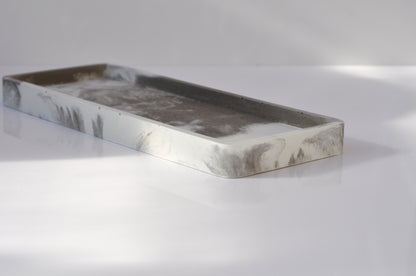 Long  Concrete Tray | Handmade Cement Rectangular Tray | Decorative Accessory Cosmetics Tray