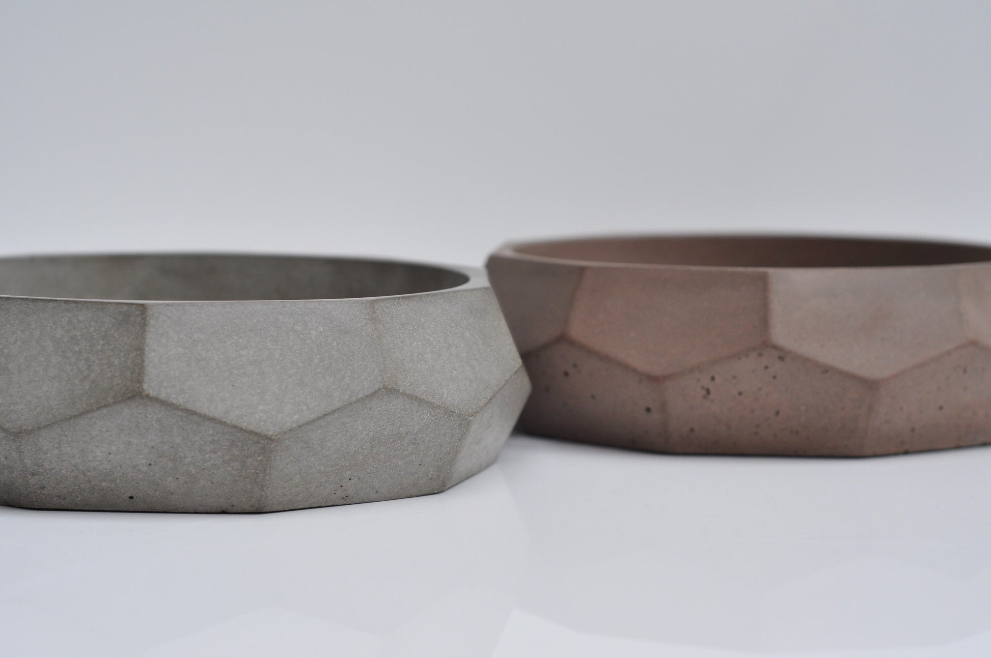 Grey and beige concrete fruit bowl s