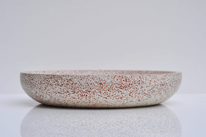 White Shallow Terrazzo Concrete Key Bowl 