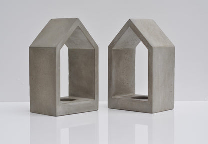 HANDMADE CONCRETE TEALIGHT HOLDER HOUSE