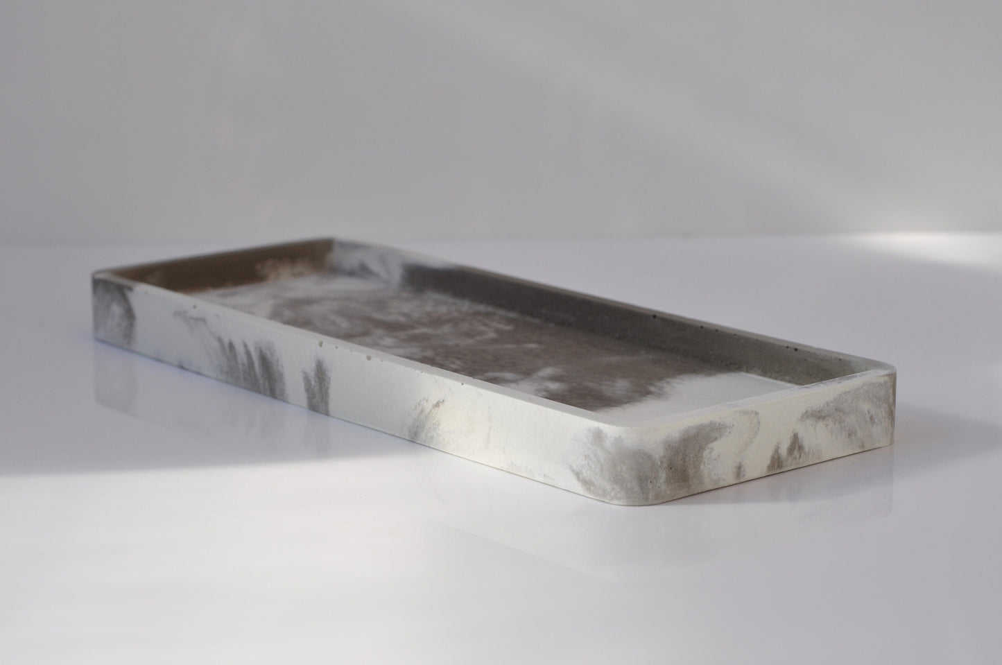 Long  Concrete Tray | Handmade Cement Rectangular Tray | Decorative Accessory Cosmetics Tray