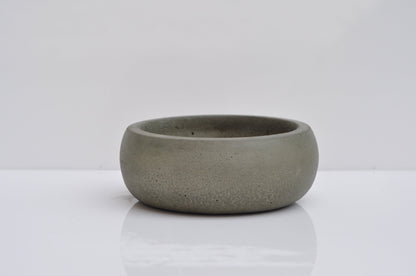 HANDMADE SMALL CONCRETE BOWL - GREY