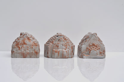 Painted Concrete Houses: Modern Shelf Ornament