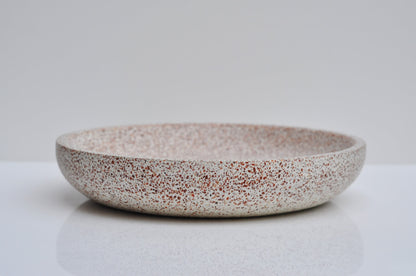 White Terrazzo Concrete Shallow Tray 