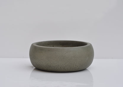 HANDMADE SMALL CONCRETE BOWL - GREY