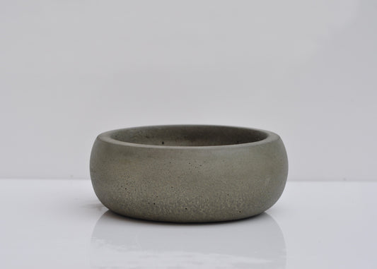 HANDMADE SMALL CONCRETE BOWL - GREY