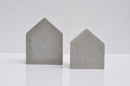 Concrete Handmade Houses  | Set of 4 Ornaments Paper Weights  | Beton book ends