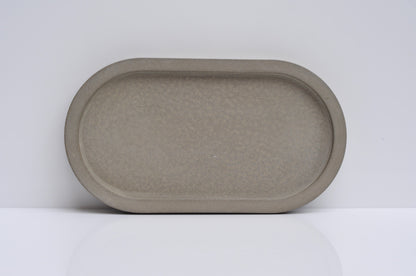 Oval Concrete Tray | Handmade Decorative Grey  | Beton Accessory Tray  | Cenent Candle Tray