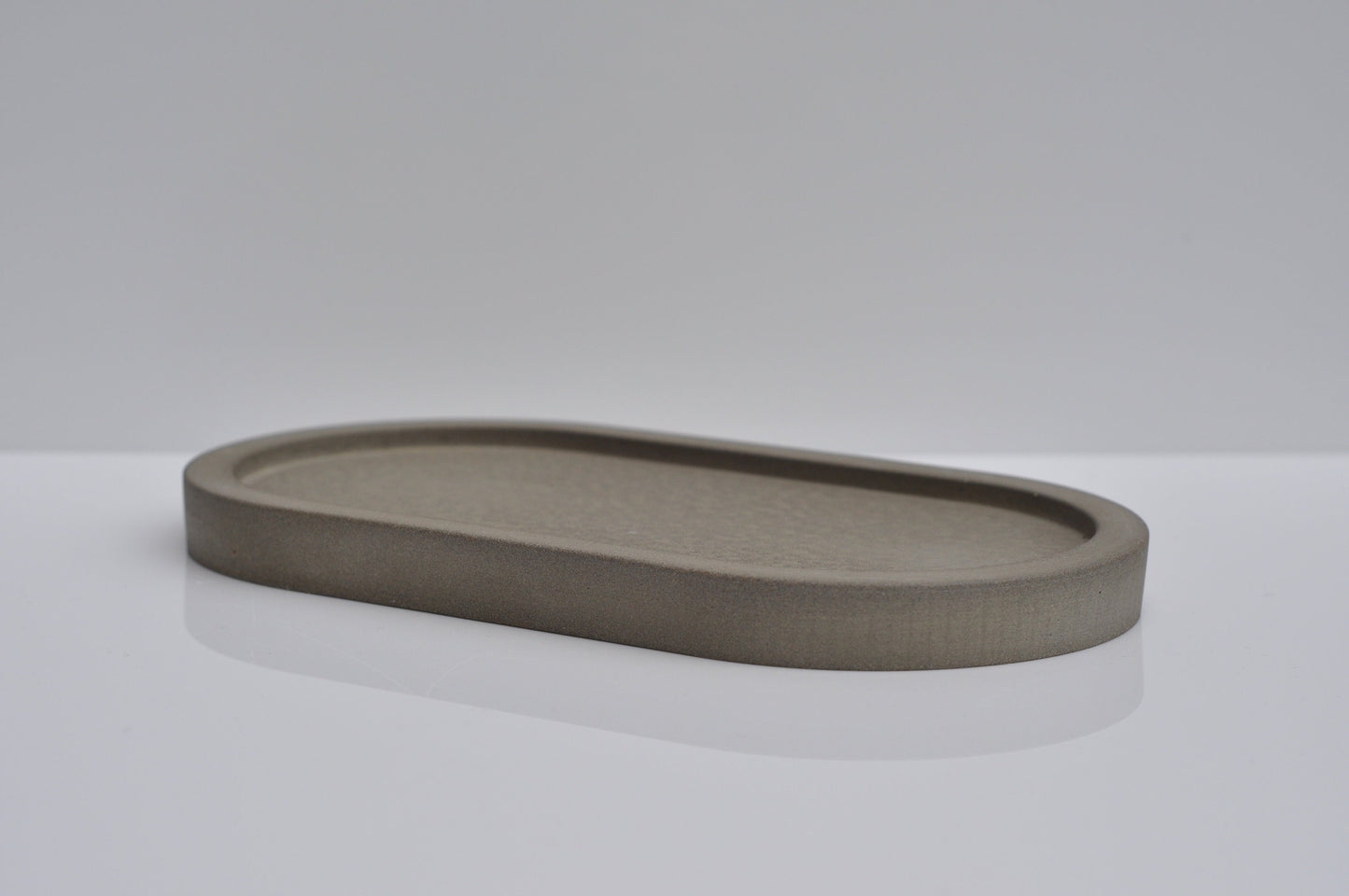 Oval Concrete Tray | Handmade Decorative Grey  | Beton Accessory Tray  | Cenent Candle Tray