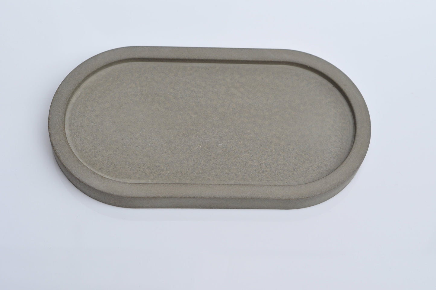 Oval Concrete Tray | Handmade Decorative Grey  | Beton Accessory Tray  | Cenent Candle Tray